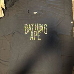 Bape Black Tee with Iconic Logo